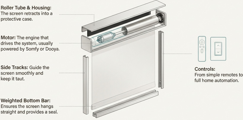 what is a motorized screen