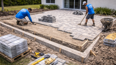 I need both the footer and pavers