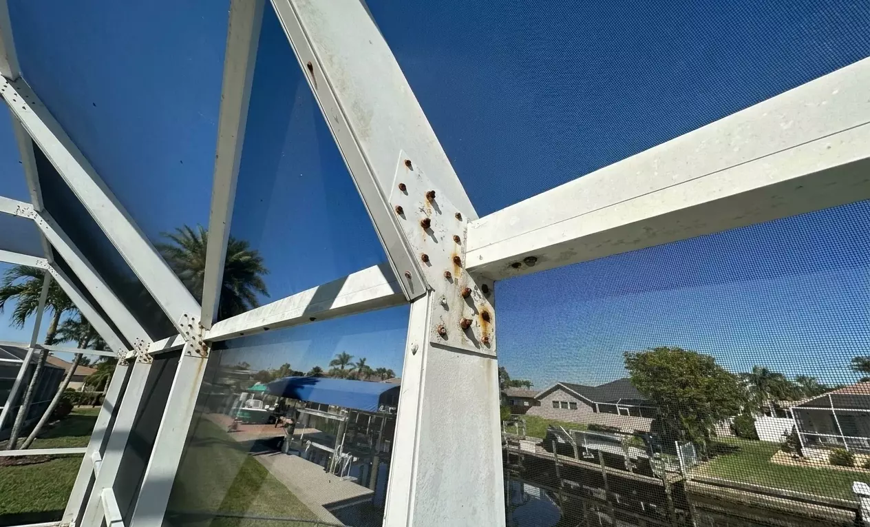 Replacing Rusty Screws at Screen Pool Enclosures