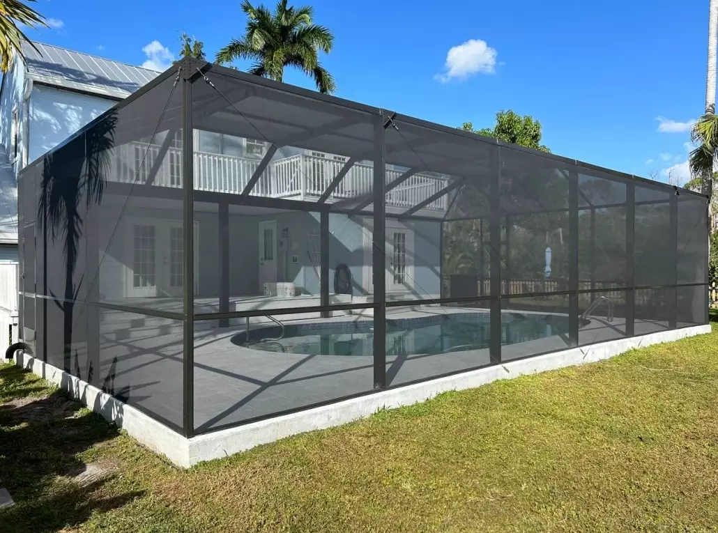 Before and after: how we modernized a two-story pool enclosure