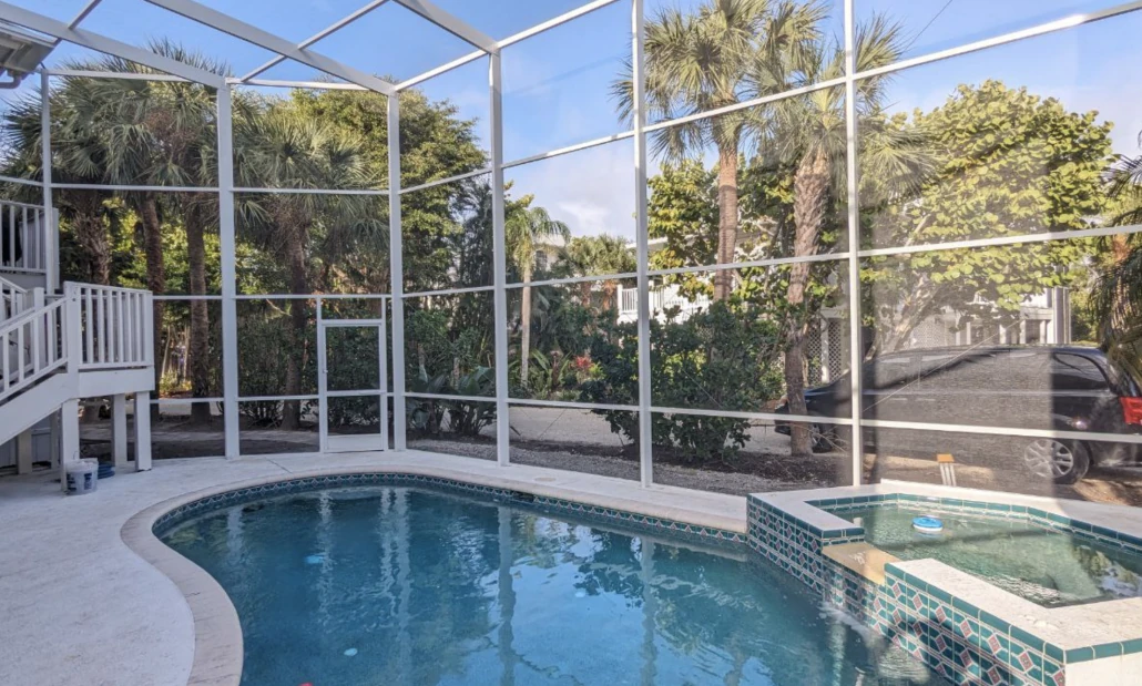 Before and after: how we modernized a two-story pool enclosure