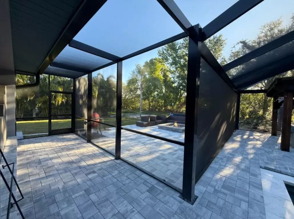 Before & After: Hurricane-Damaged Pool Enclosure Replaced in Bradenton