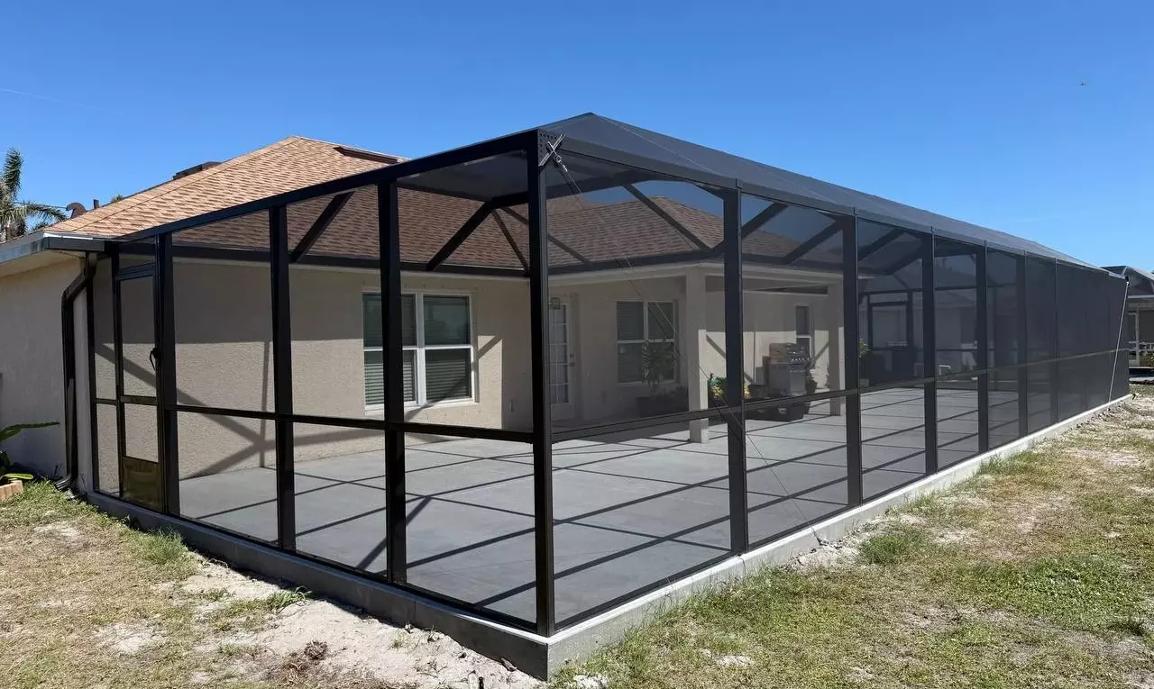 A new custom patio enclosure was designed and built in Rotonda West from the ground up.
