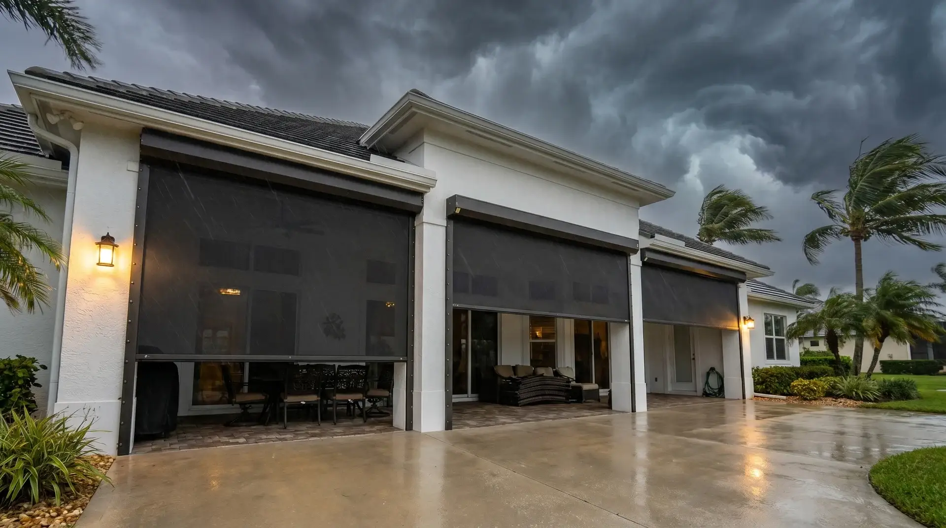 Hurricane-Rated Motorized Screens