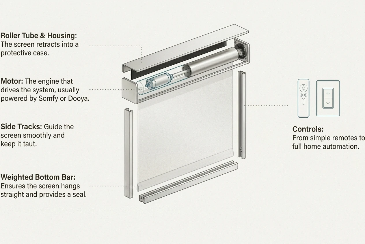 First, what is a motorized screen?