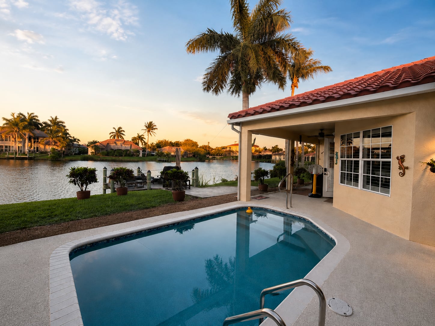 Pool area before screen enclosure fort-myers