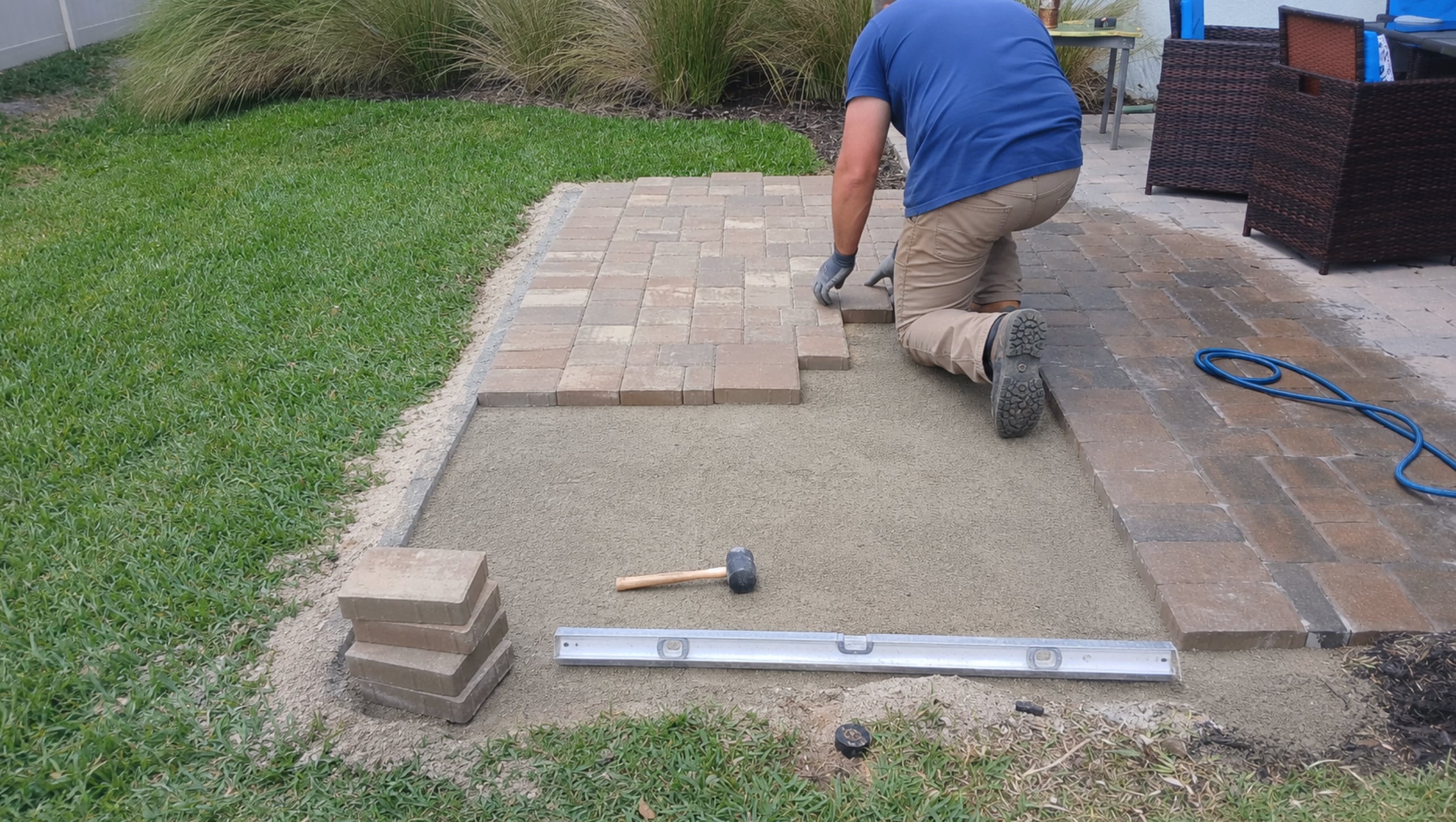 port charlotte screen lanai paver installation
