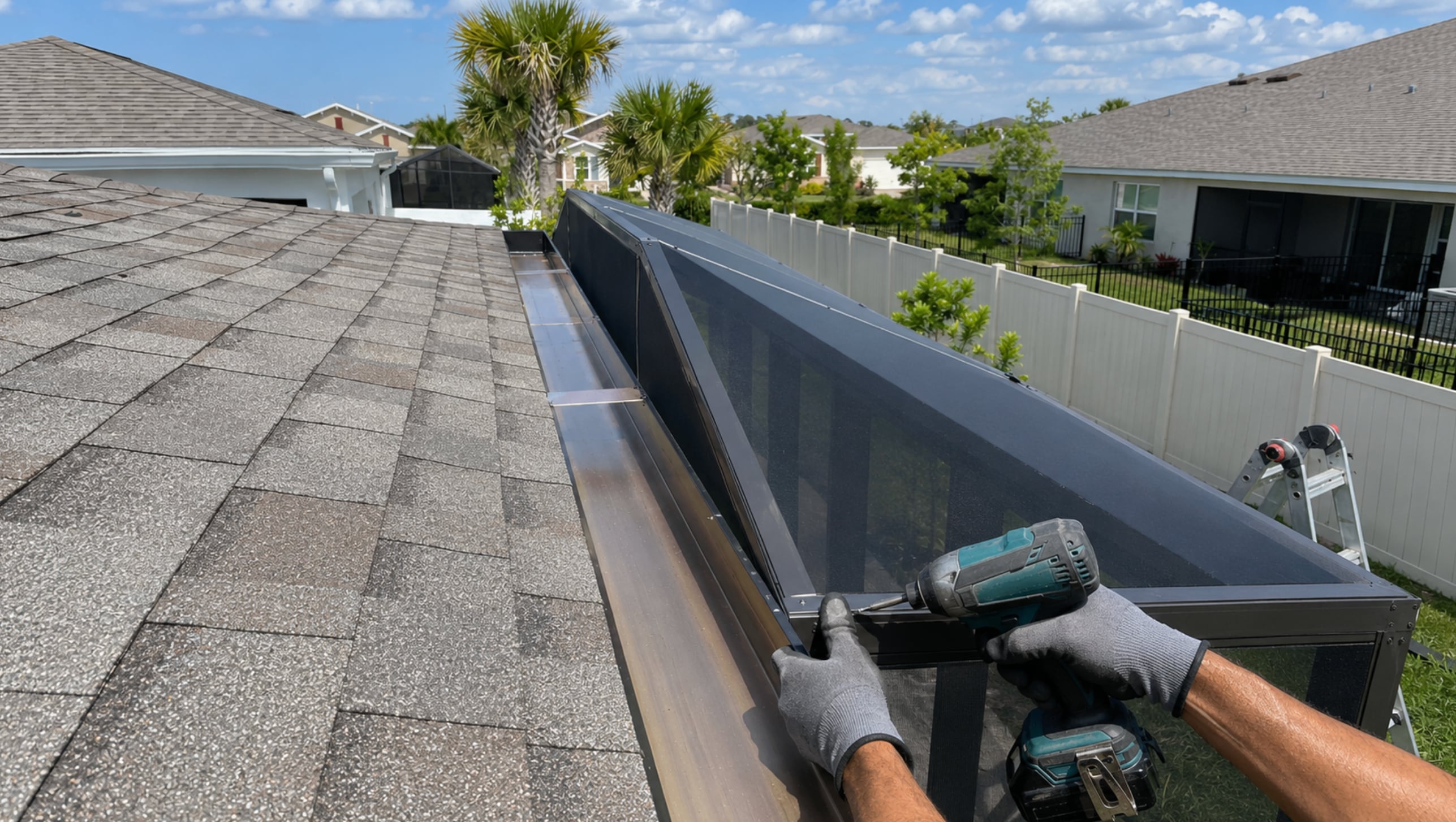port charlotte screen lanai super gutter connection