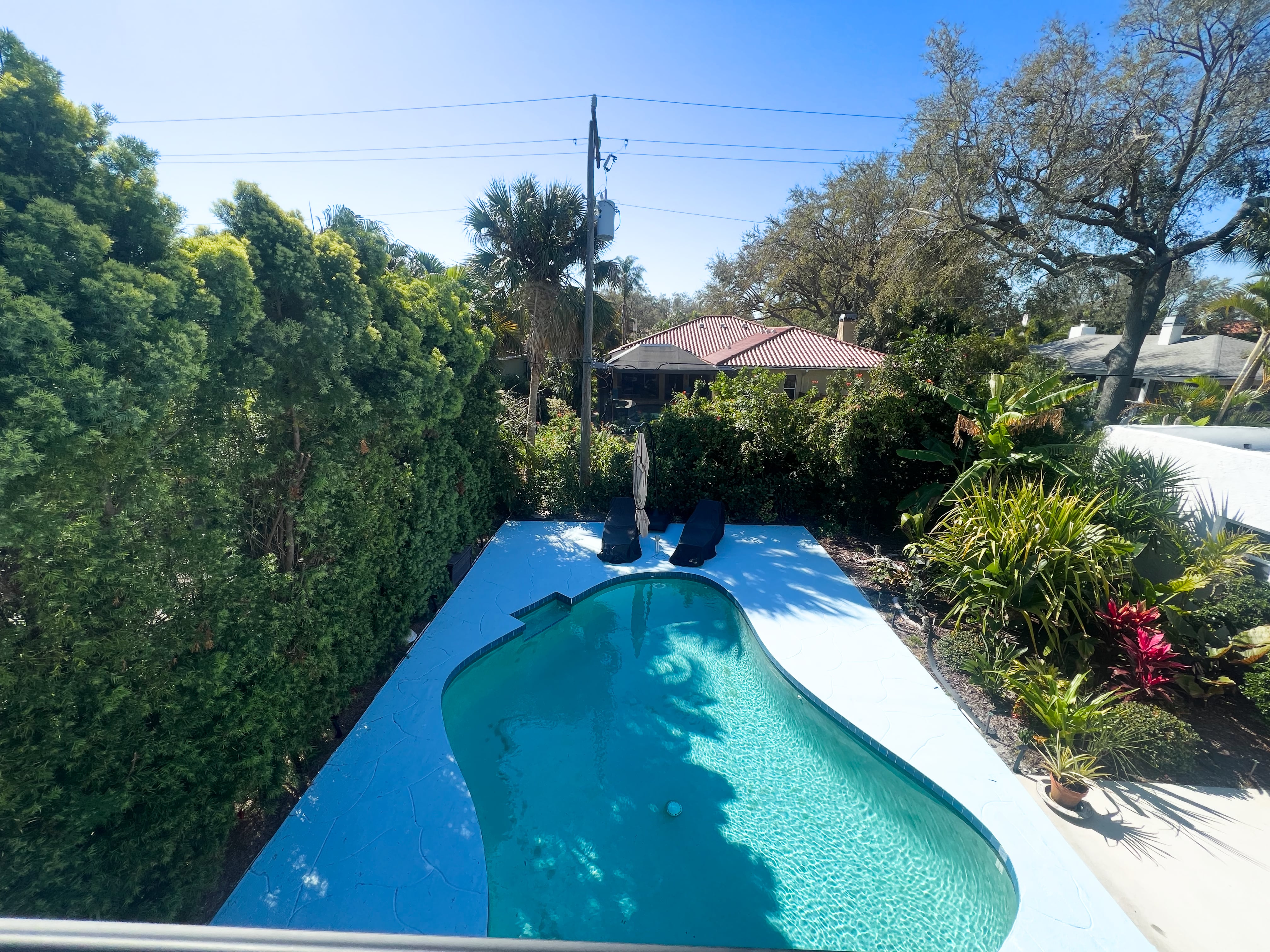 Screened patio lap pool venice florida