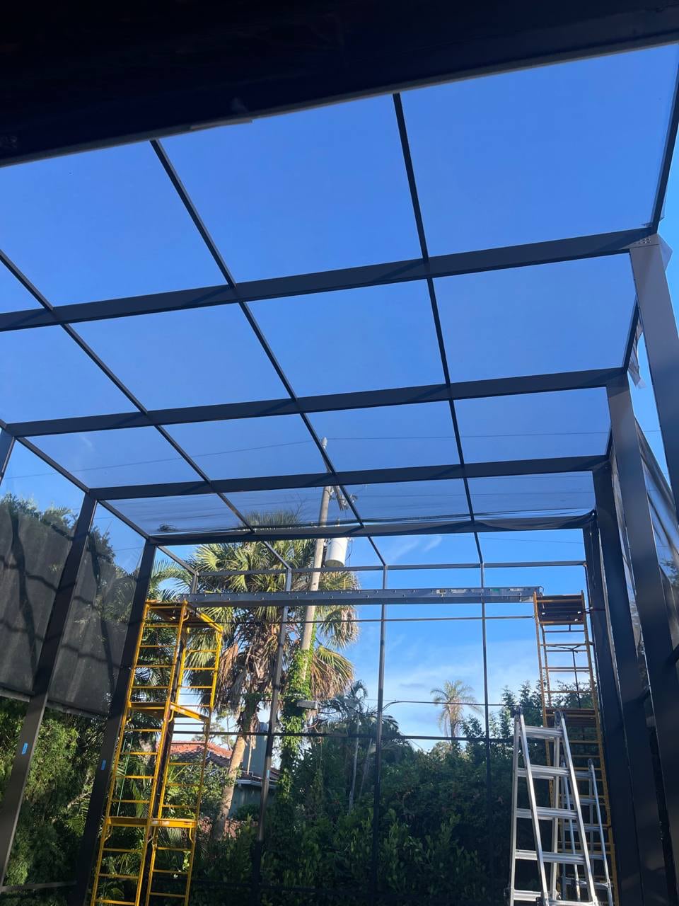 Heavy duty aluminum beam roof detail Venice FL
