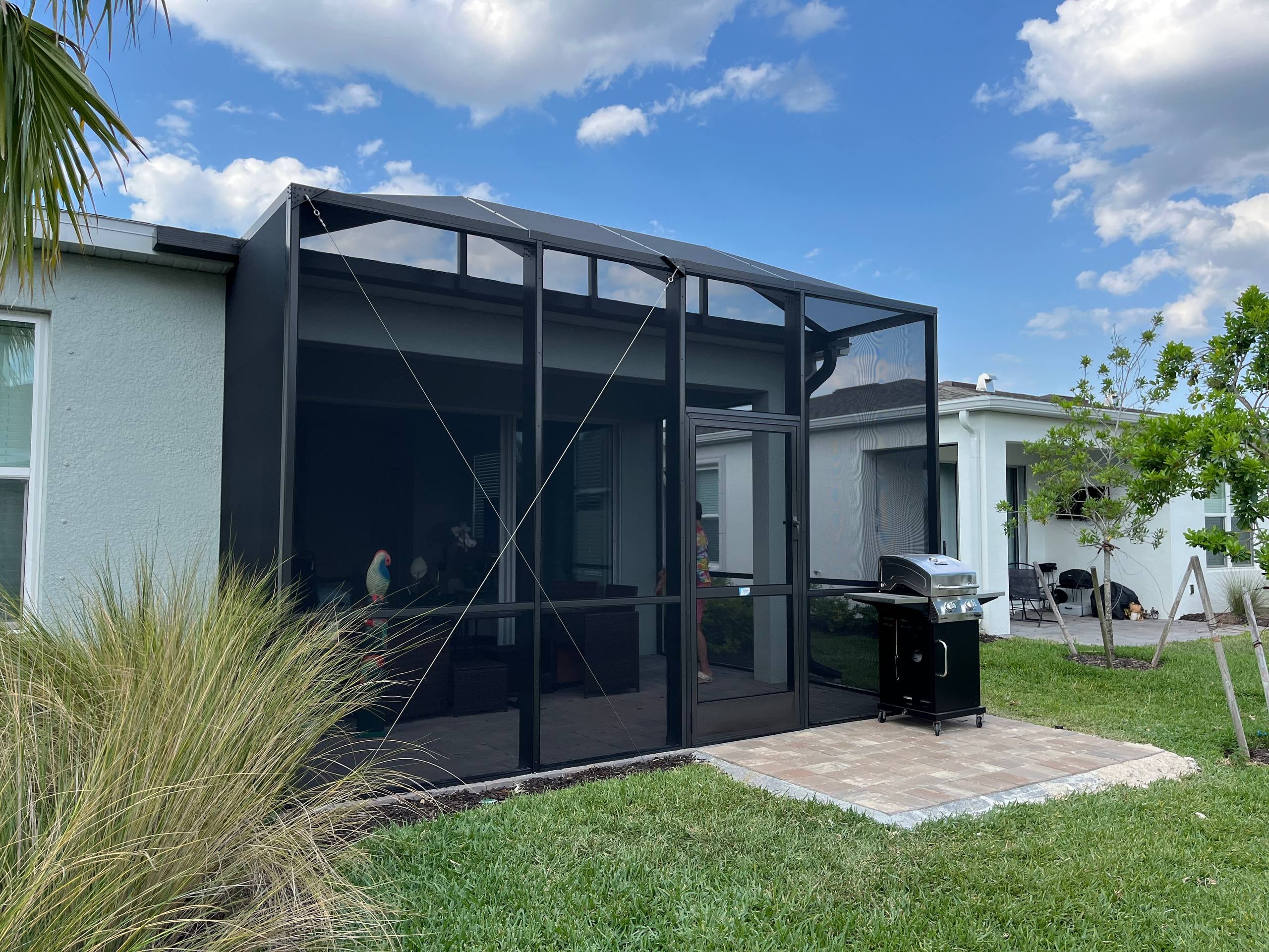 custom mansard screen lanai