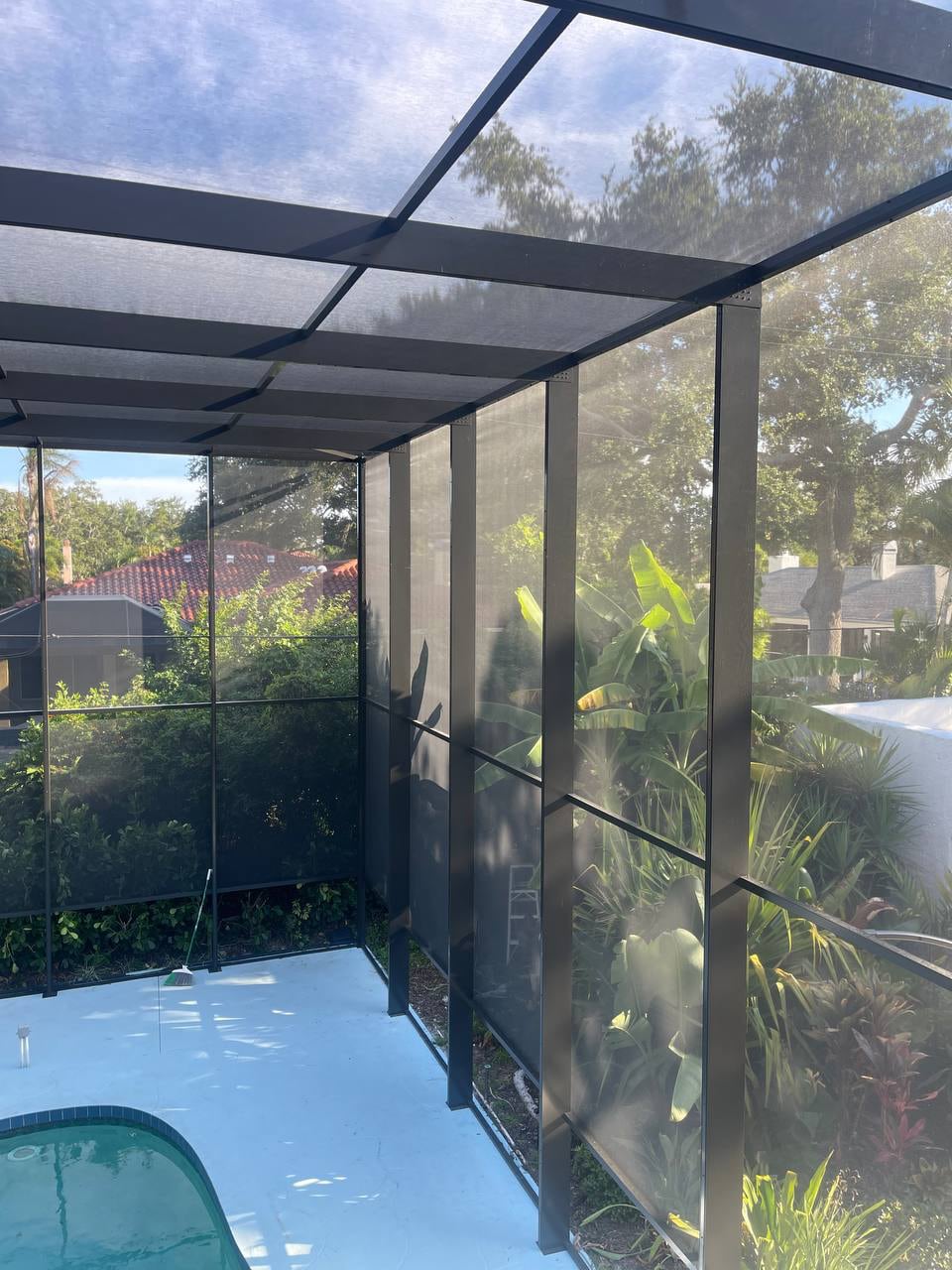 Two story pool cage screen enclosure Venice FL