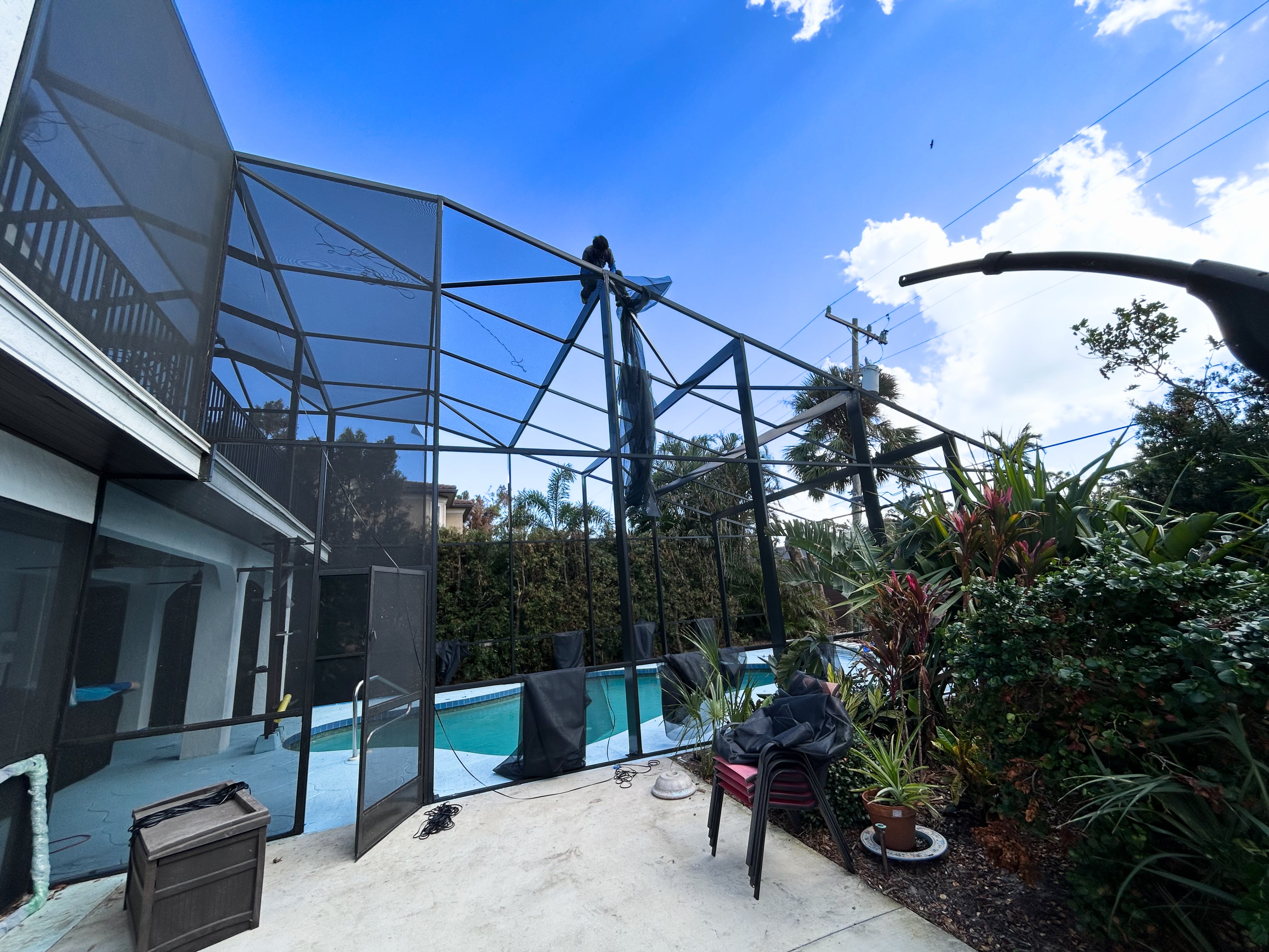 Picture view screen wall pool enclosure Venice FL
