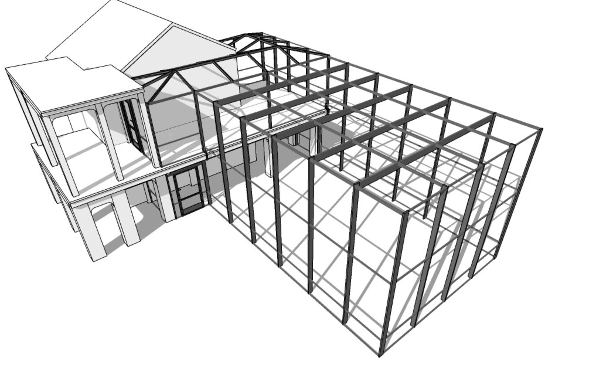 3d visualization two story pool cage Venice FL