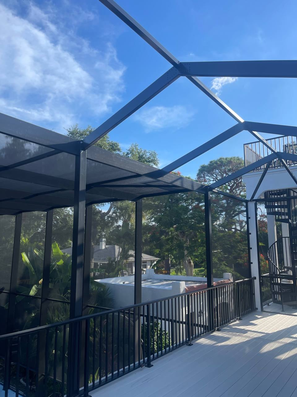 k-brace support structure pool cage Venice FL