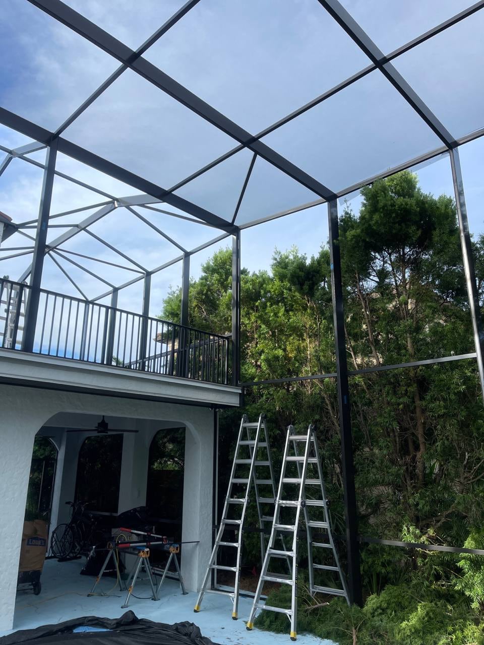Aluminum frame flat roof installation Venice FL
