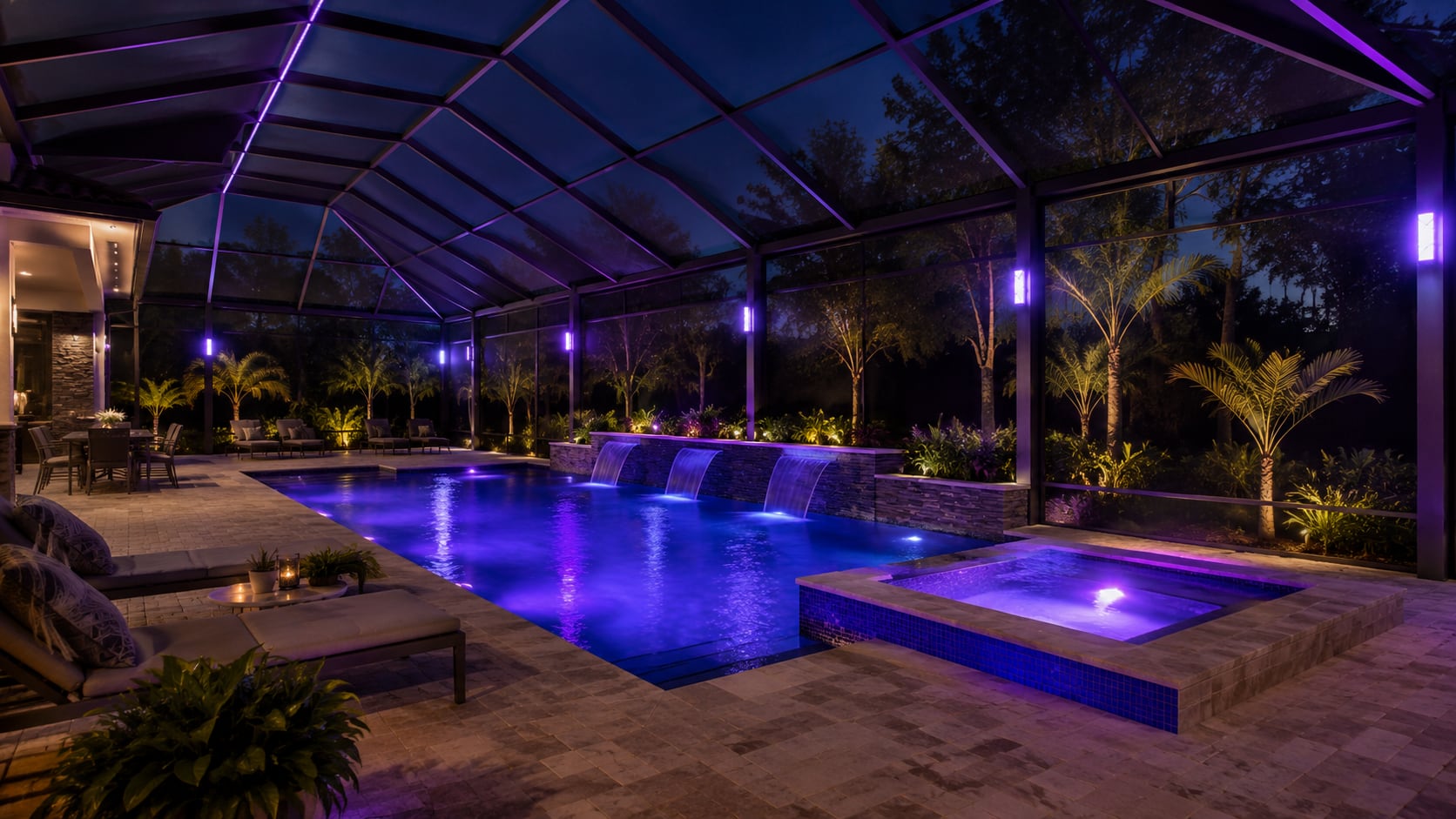 Pool Cage Lighting in Florida
