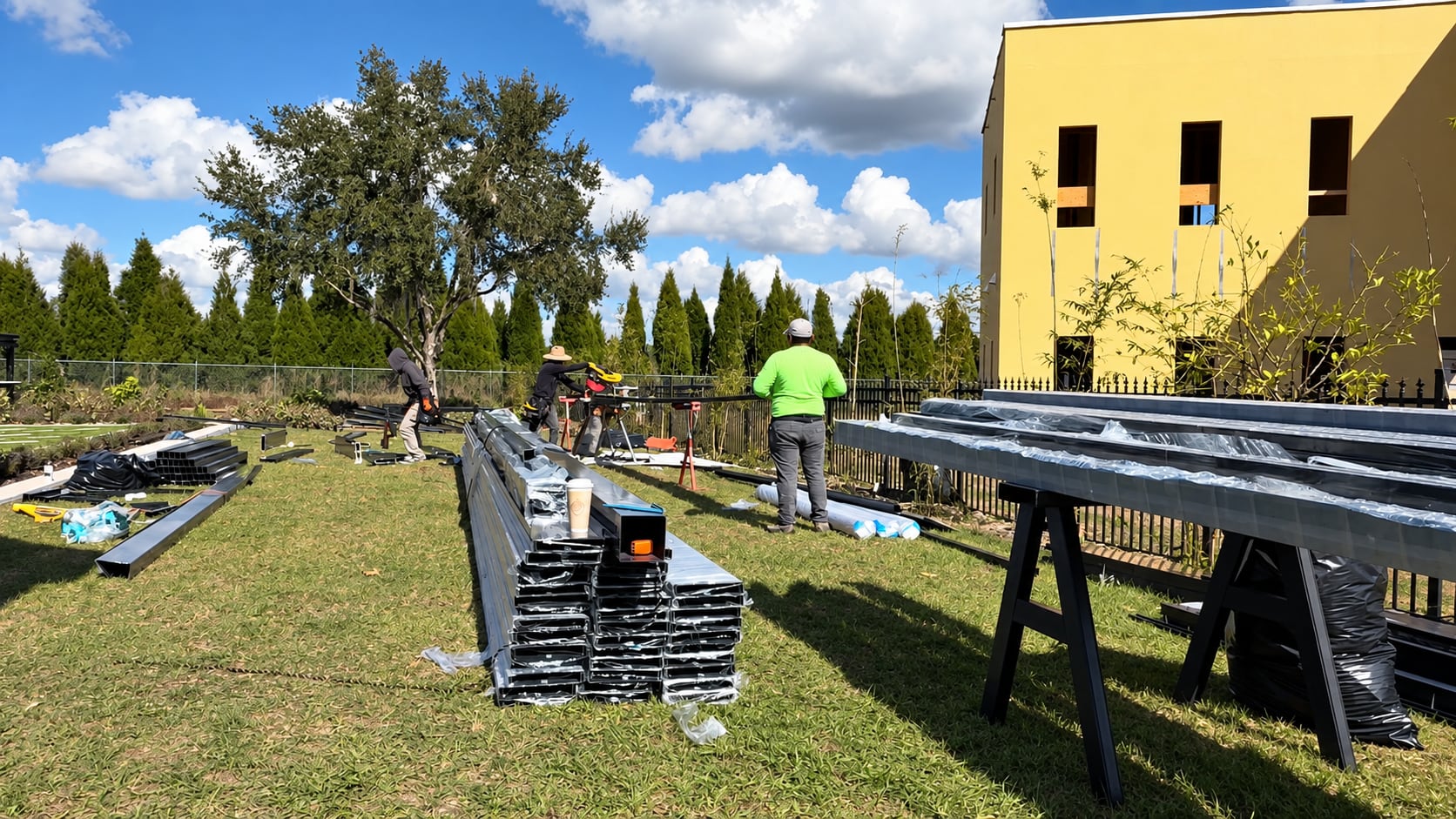 Aluminum beam assembly sawhorses