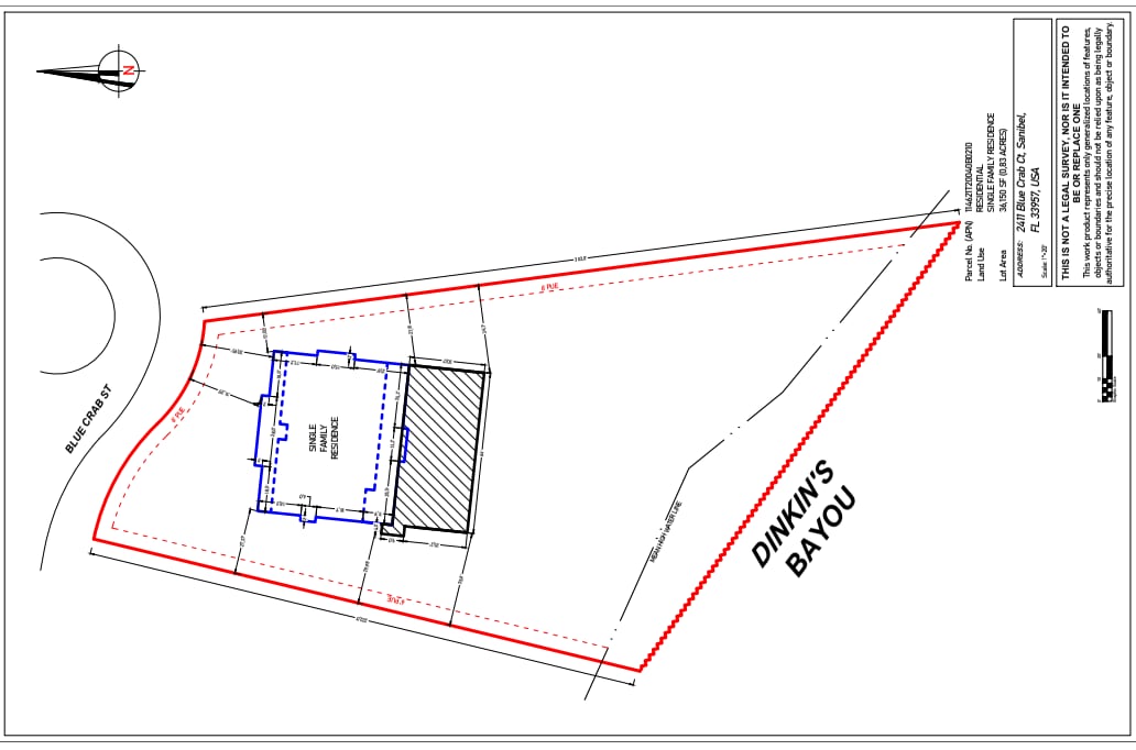 Site Plan Two Story Enclosure Sanibel FL