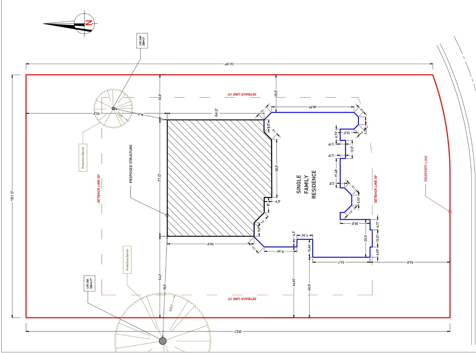 Enclosure site plan layout
