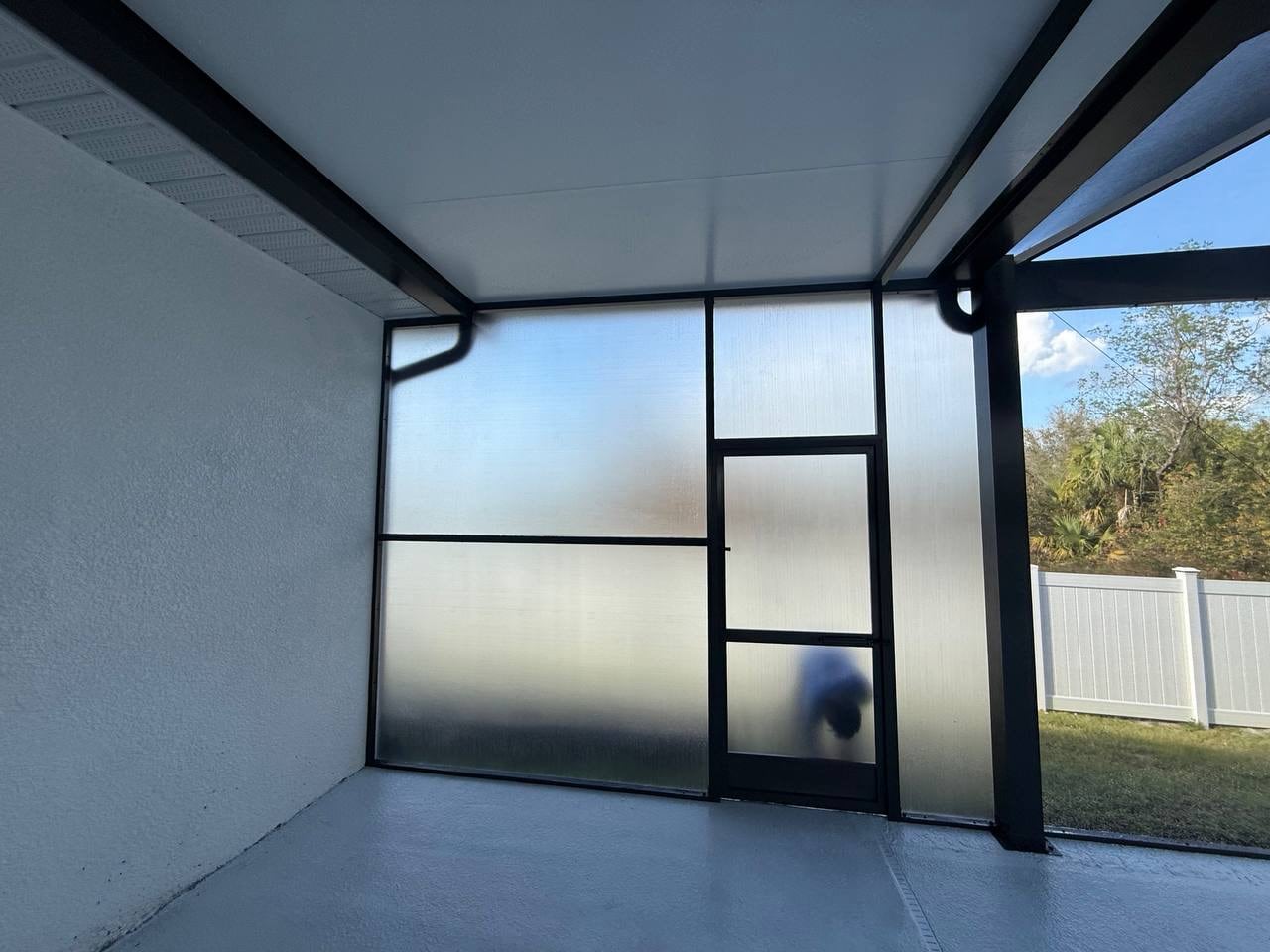 Pool enclosure access door