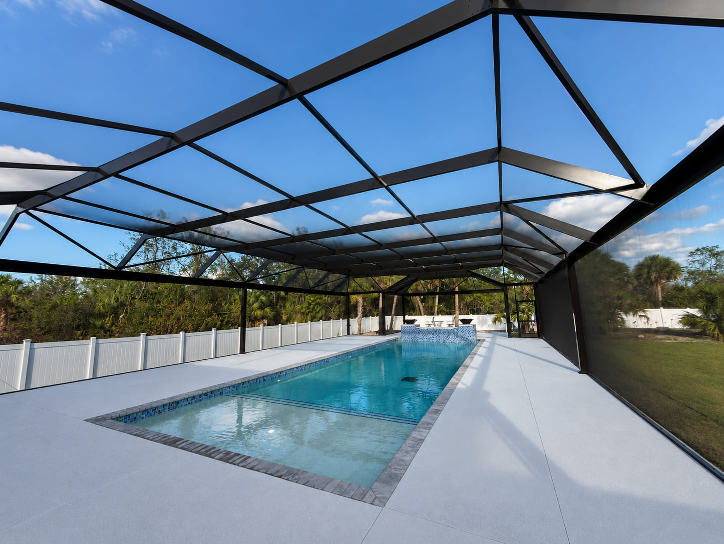 After Panoramic pool enclosure lighting lehigh acres FL