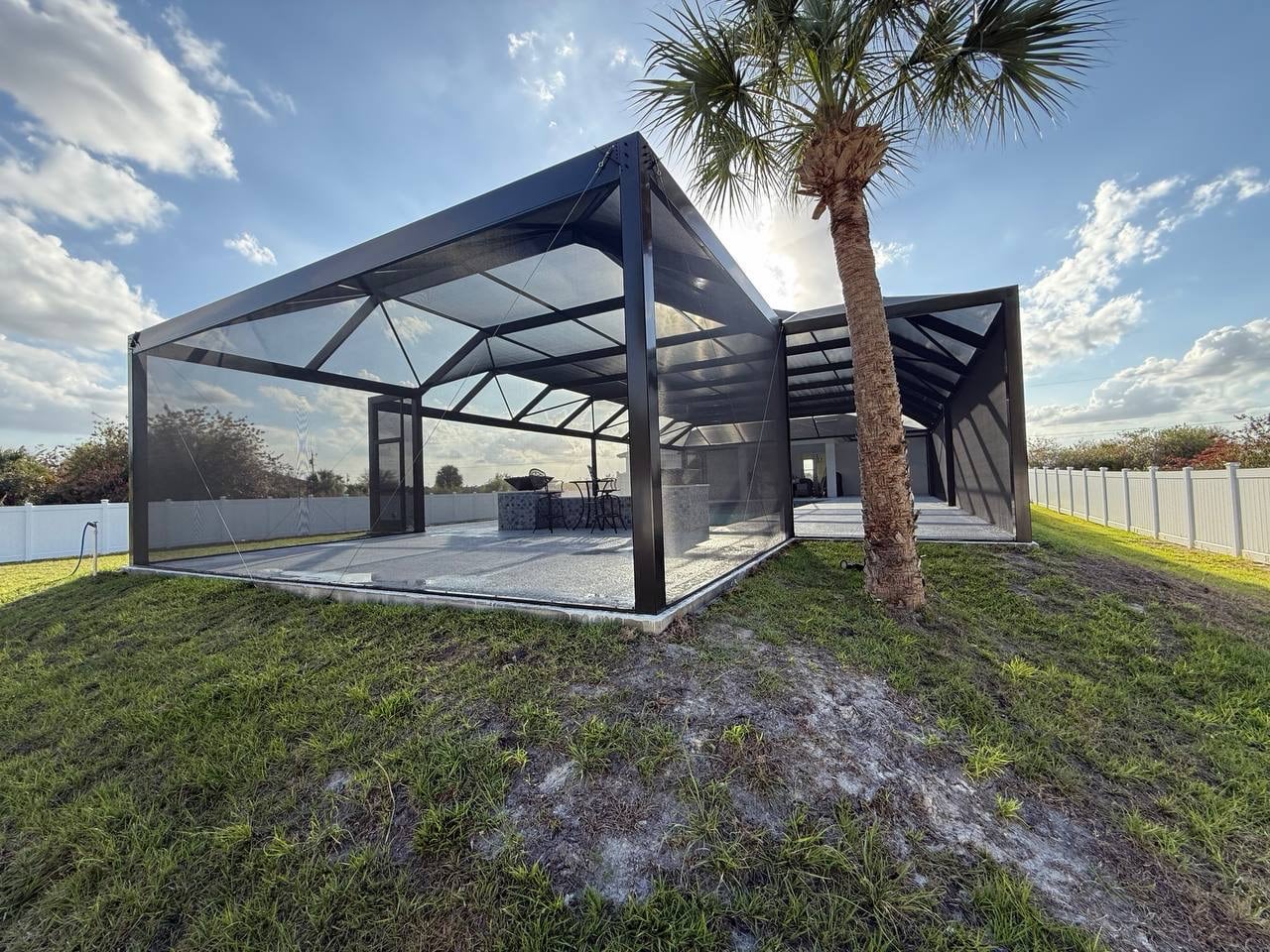 Completed screen pool enclosure lehigh acres