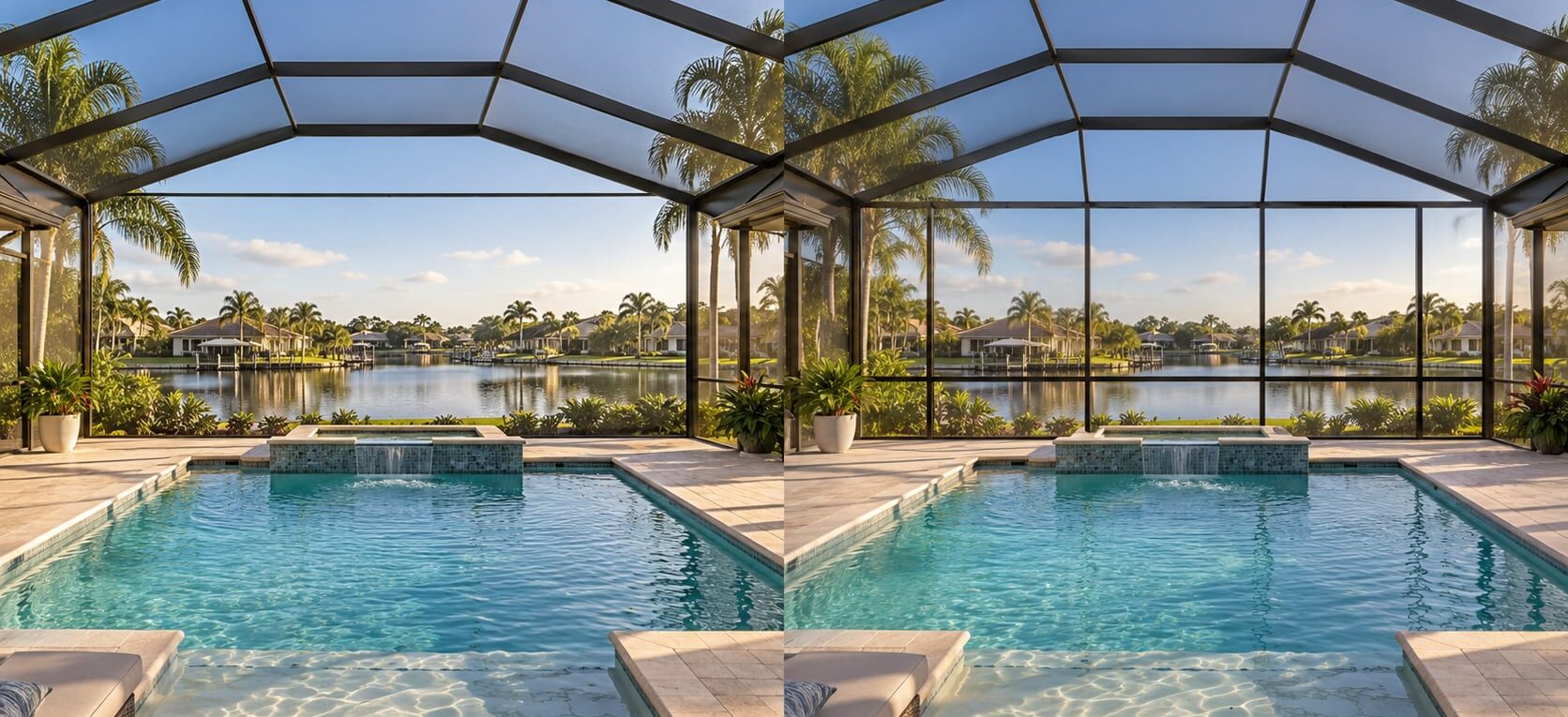 Panoramic vs standard pool enclosure florida